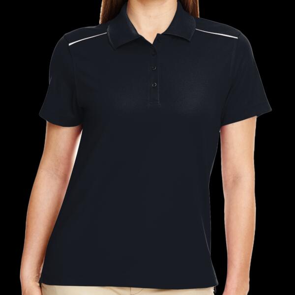 Women's Radiant Performance Piqué Polo with Reflective Piping Thumbnail