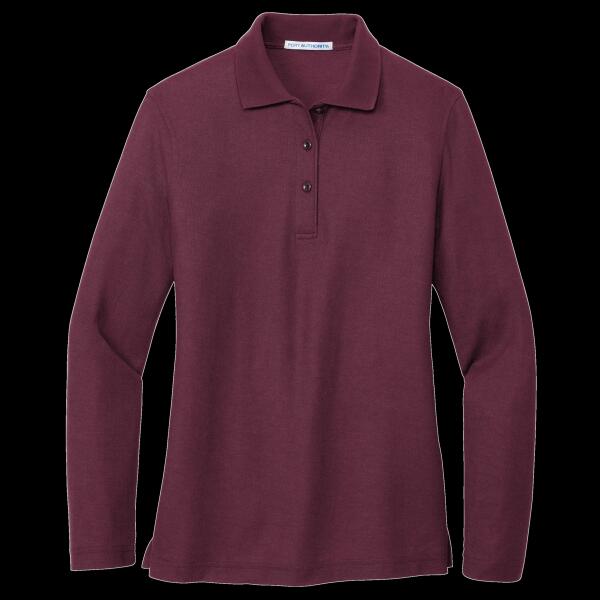 Women's Silk Touch Long Sleeve Polo Thumbnail