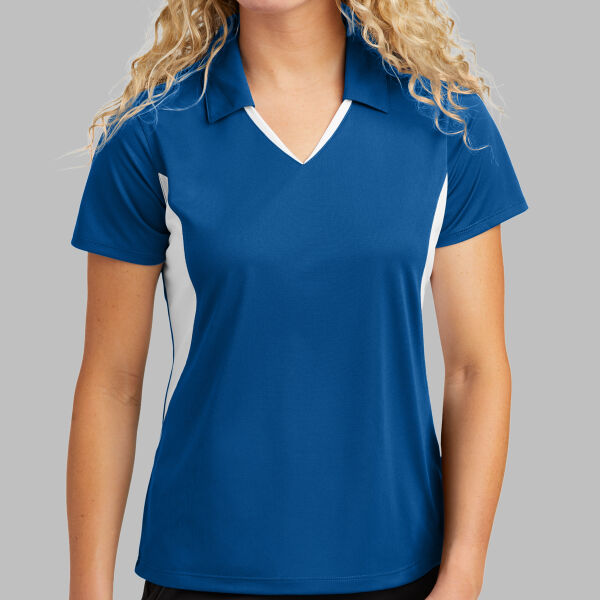 Women's Side Blocked Micropique Sport Wick ® Polo Thumbnail