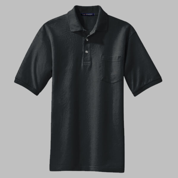 Heavyweight Cotton Pique Polo with Pocket Thumbnail