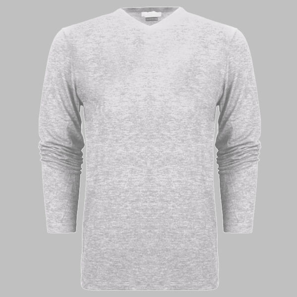 Unisex Long Sleeve V-Neck Tee Thumbnail