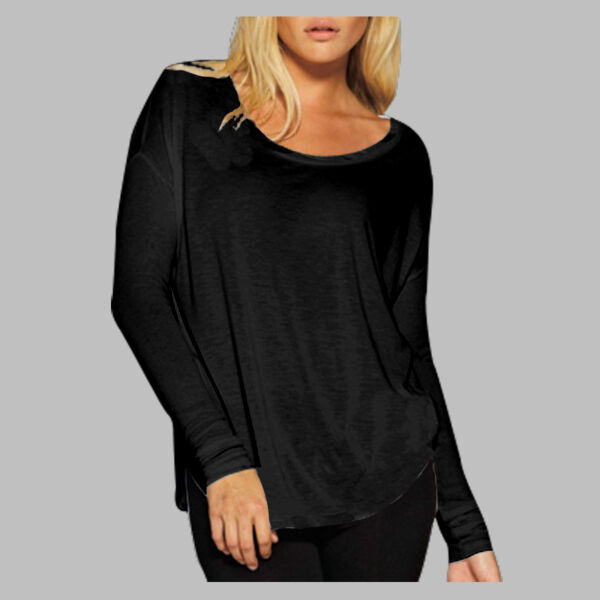 Women’s Flowy 2x1 Ribbed Long Sleeve Tee Thumbnail