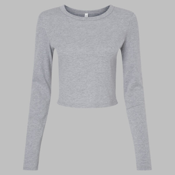 Women's Micro Rib Long Sleeve Baby Tee Thumbnail