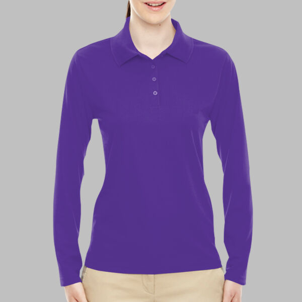 Ladies' Pinnacle Performance Long-Sleeve Piqué Polo Thumbnail