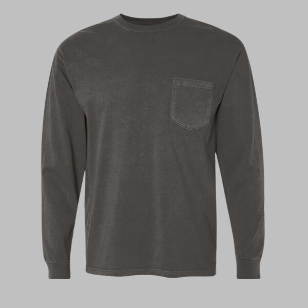 Unisex Garment-Dyed Heavyweight Long Sleeve Pocket T-Shirt Thumbnail