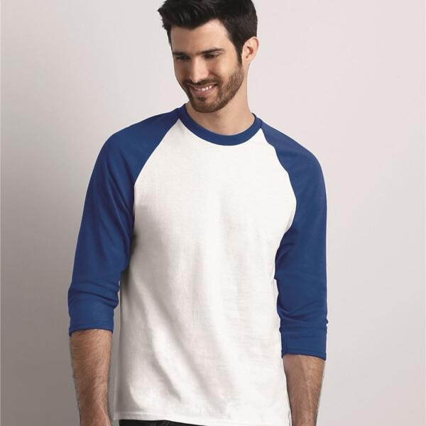 Unisex Heavy Cotton™ Raglan Three-Quarter Sleeve T-Shirt Thumbnail