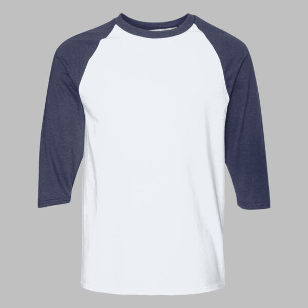 Unisex Heavy Cotton™ Raglan Three-Quarter Sleeve T-Shirt Thumbnail