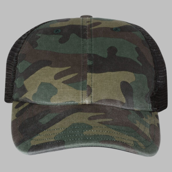 Garment Washed Printed Trucker Cap Thumbnail