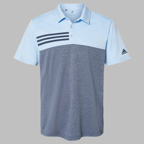 Men's Heathered Colorblocked 3-Stripes Polo Thumbnail